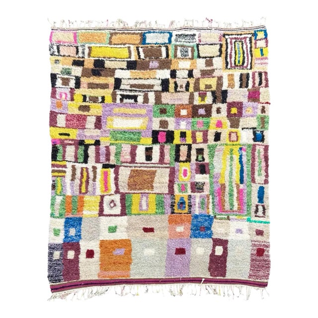 Hand-Knotted Modern Moroccan Rug For Sale