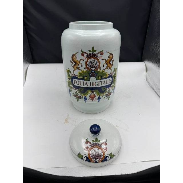 Ceramic Vintage Delft Apothecary Jar For Sale - Image 7 of 8