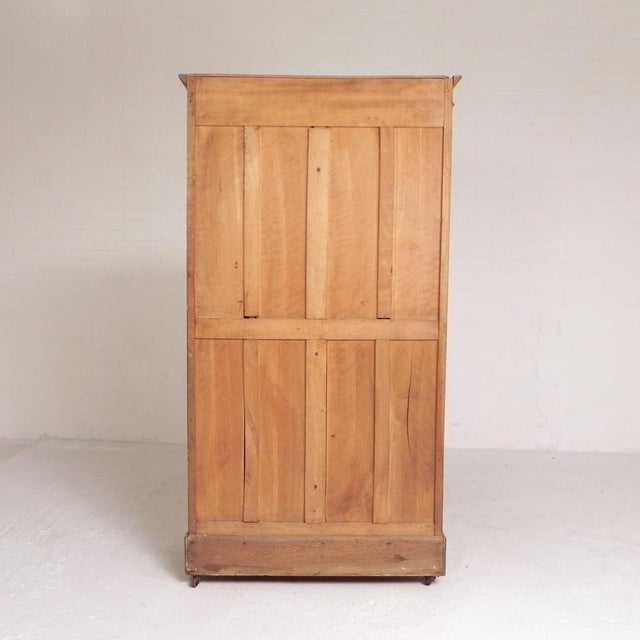 Oak Roller Shutter Cabinet with Shutters One Above the Other, 1930s For Sale - Image 6 of 18