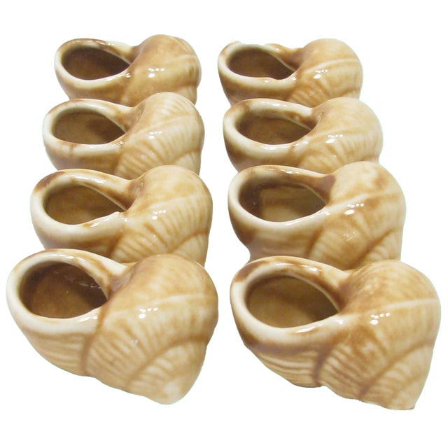 Vintage French Escargot Pots, Set of 8 For Sale - Image 4 of 5