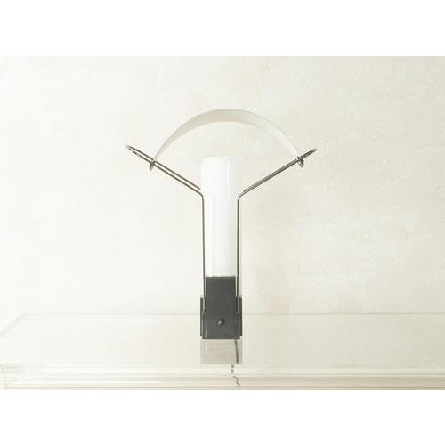 Palio Table Lamp in Opal Glass from Arteluce For Sale - Image 3 of 10