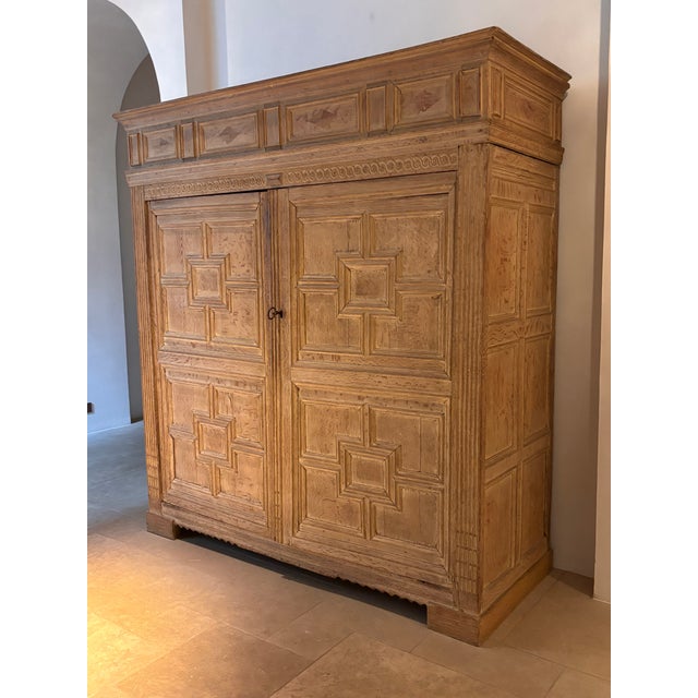 Mid-Century Modern 18th Century Painted Dutch Kas With Original Hardware and Lined Interiors For Sale - Image 3 of 13