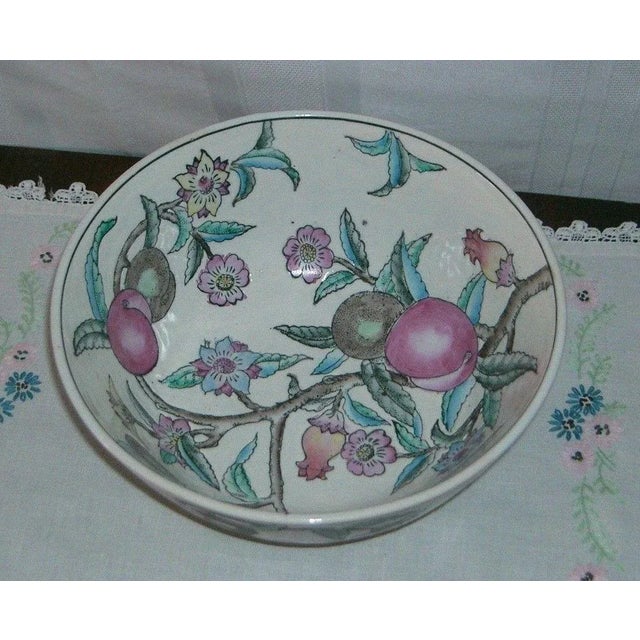Mid-Century Modern Chinese 8" Fruit Bowl ~ Marked Mid 20th Century ~ Hand Painted For Sale - Image 3 of 6