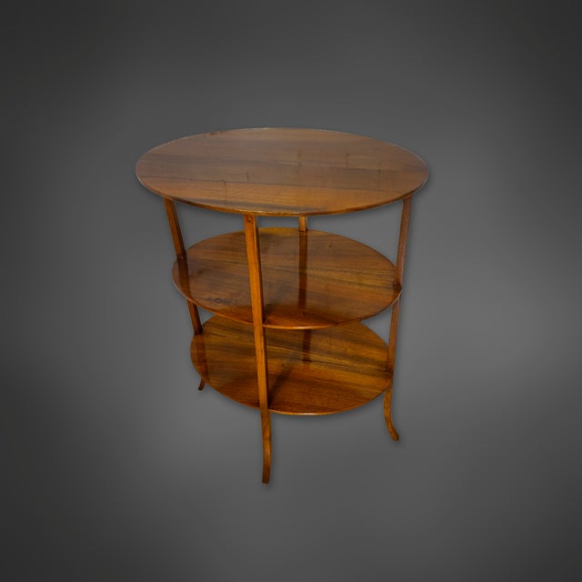 Antique Biedermeier Stand in Walnut, 1830 For Sale - Image 6 of 6