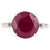 Not Yet Made - Made To Order Ruby Solitaire Ring With Diamond in 925 Sterling Silver - Size 6.5 For Sale - Image 5 of 12