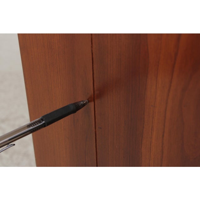 Brown Stickley Cherry Kneehole Desk Vanity & Bench For Sale - Image 8 of 18