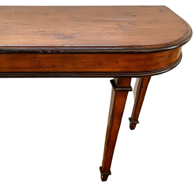 Woodland Furniture Hepplewhite Style American Hand Crafted Sofa Table For Sale - Image 9 of 11