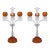 Saint Louis "Maharadja" Amber & Clear Crystal Candelabra For Sale