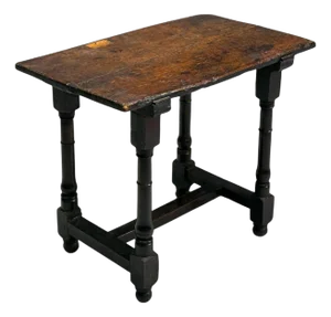 Baroque, Continental, Oak, Rustic Side Table, 17th C.