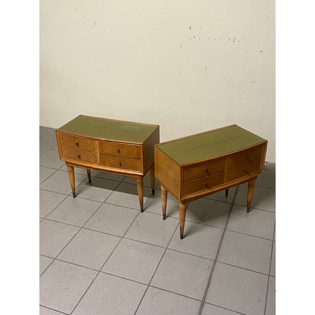Mid-Century Modern Italian Style Bedside Tables, 1950s, Set of 2 For Sale - Image 18 of 18