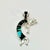 Vintage Calvin Begay Contemporary Southwestern Navajo Sterling, Blue Opal & Jet Dancing Horn Player Pendant For Sale - Image 4 of 11