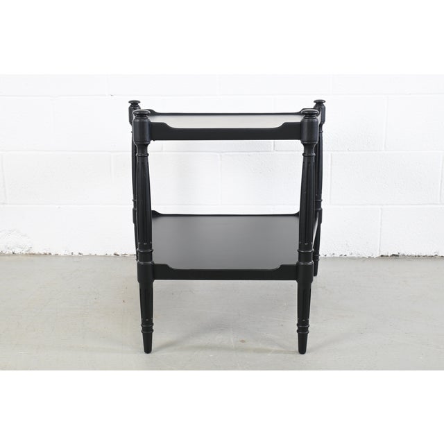 Heritage Heritage Furniture French Regency Black Lacquered Wedge Table For Sale - Image 4 of 13