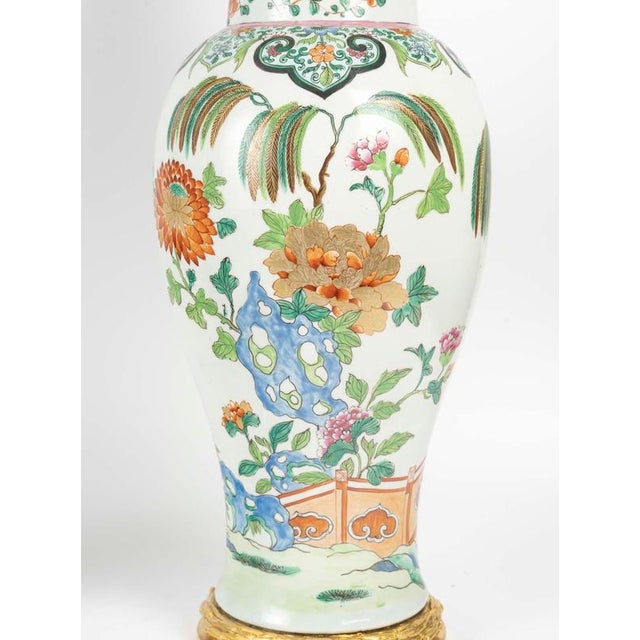 Chinese Style Porcelain and Gilt Bronze Candelabras, 19th Century, Set of 2 For Sale - Image 5 of 9