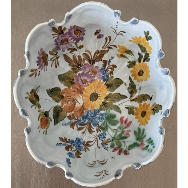 Mid 20th-Century Monteith-Style Earthenware Crenellated Rim Footed Compote For Sale - Image 13 of 18