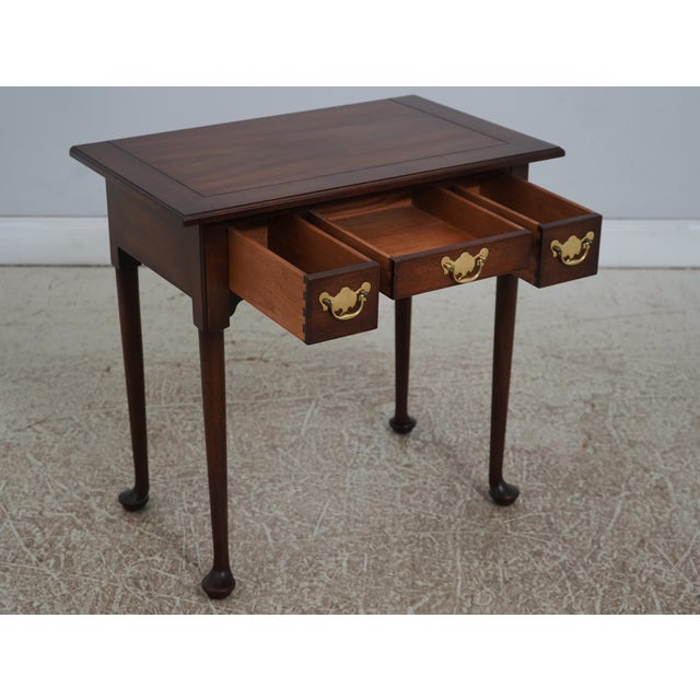 Queen Anne Kittinger Colonial Williamsburg 3 Drawer Table For Sale - Image 3 of 17