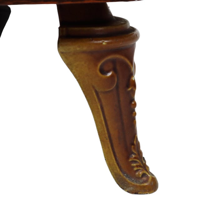 1970s Vintage Triangular Formica Plant Stand with Cast Iron Legs, 1970 For Sale - Image 5 of 11