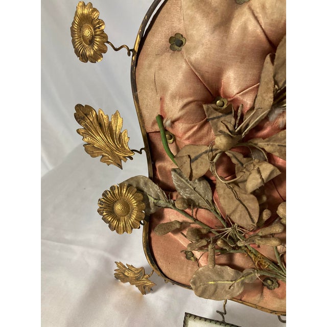 Blush Antique French Boudoir / Wedding Decorative Stand — 19th Century Gilt Ormolu For Sale - Image 8 of 9