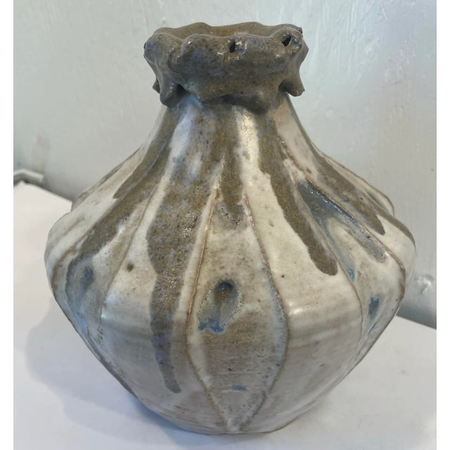 Vintage Signed Studio Pottery Vase For Sale - Image 4 of 8