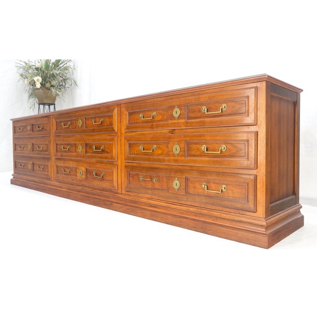 Baker 10' Extra !Long! 9 Drawers Campaign Directoire Style Credenza Dresser MINT For Sale - Image 17 of 17