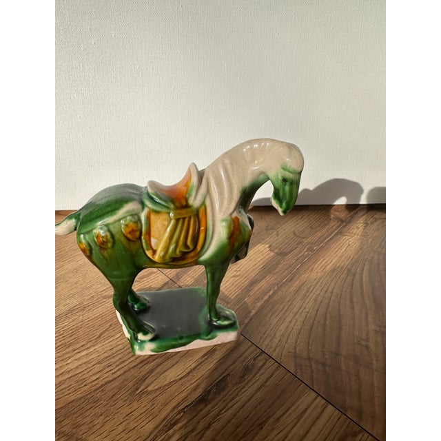 Ceramic 1970s Small Green Ceramic Horse Figurine For Sale - Image 7 of 7