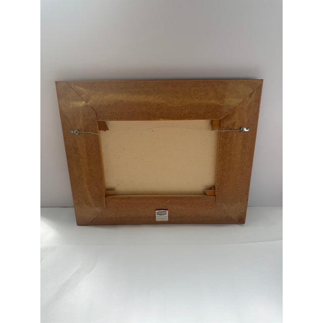 Vintage Signed by Don Micklethwaite British Coastal Harbor Scene Painting by Don Micklethwaite in Custom Frame For Sale - Image 10 of 10