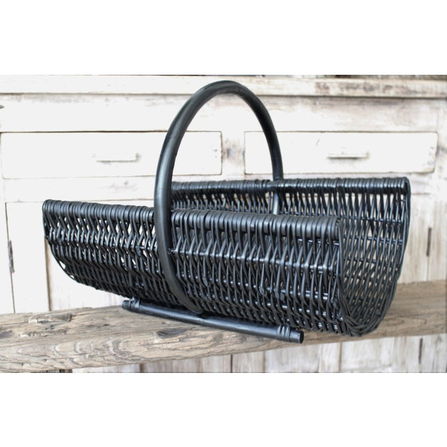 Mid 20th Century Mid-Century Modern Rattan Magazine Rack/ For Sale - Image 5 of 7