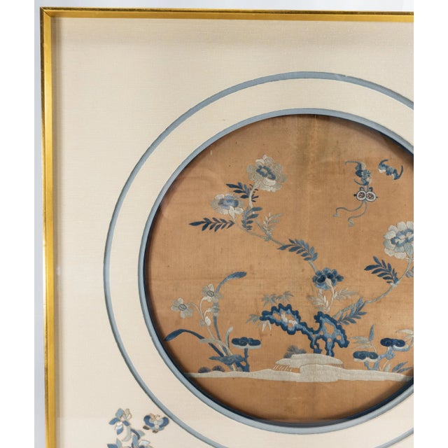 Chinese 19th Century Framed Chinese Silk Embroidered Robe Panel For Sale - Image 3 of 11