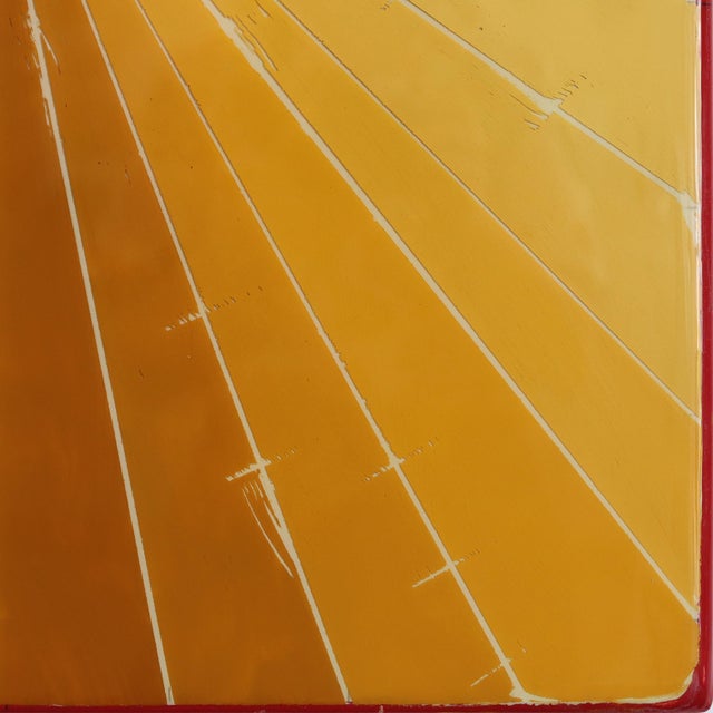 Wood Wiggle Room 37 - Original Modern Minimalist Color Field Resin Mixed Media Wall Art For Sale - Image 7 of 9