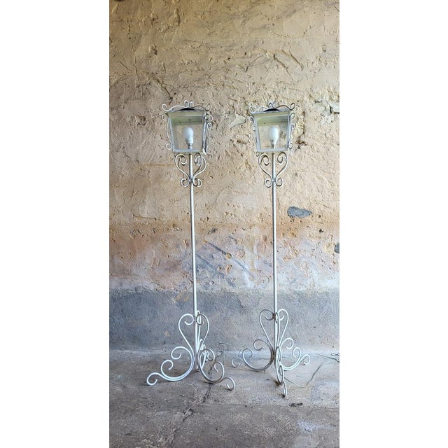Wrought Iron Floor Lamps, 1950s, Set of 2 For Sale - Image 12 of 12
