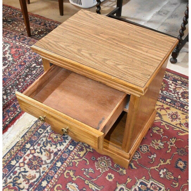 Vintage American Drew Furniture Oak Nightstand Chairish