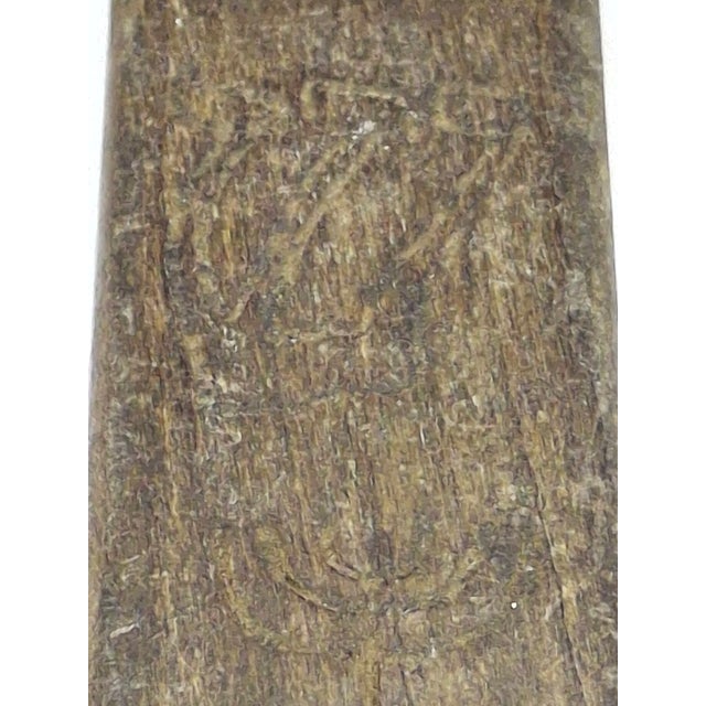 Rare Wwii Mezuzah Litzmannstadt Ghetto Lodz Poland Wood Hand Carved Judaica For Sale - Image 10 of 17