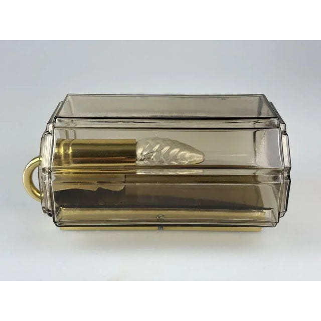 1970s Glass and Metal Wall Lamp from Glashütte Limburg, Germany, 1970s For Sale - Image 5 of 18