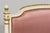 Mid-Century Louis XVI Twin Bed Frames, Pink Silk, Painted Wood, 1940 For Sale - Image 15 of 18