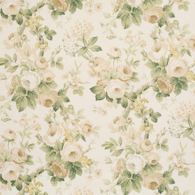 Lush rose blossoms are the hallmark of Nancy Floral, a crisp glazed cotton floral printed in France. This exuberant...
