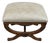 Late 20th Century Renaissance Style Bench With Curule Leg and Alligator Texture Seat For Sale