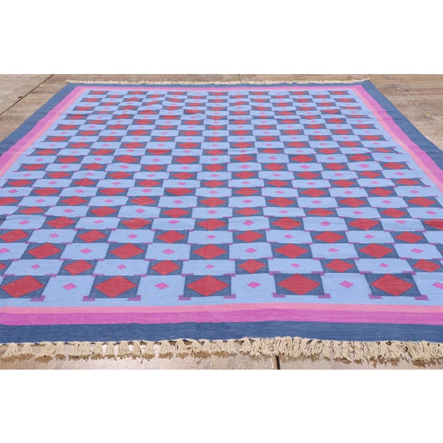 Vintage Afghani Dhurrie Rug, 06'02 X 08'10 For Sale - Image 9 of 10
