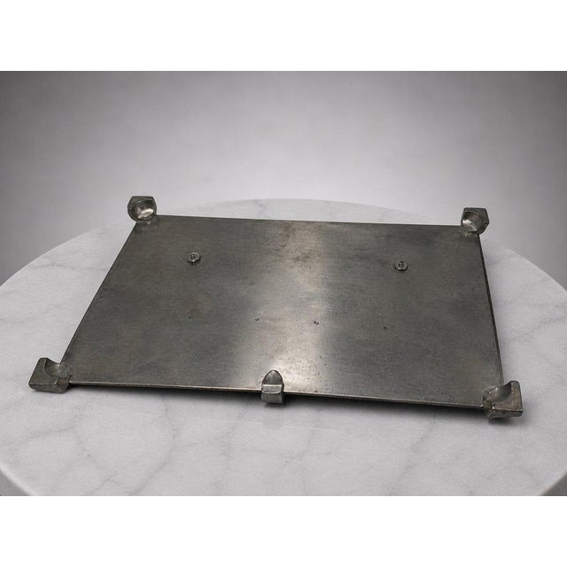 Metal Art Deco Pewter Double Inkwell by C. G. Hallberg, Sweden, 1931 For Sale - Image 7 of 9
