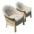 Vintage Barrel Back Chairs, Reupholstered, a Pair For Sale