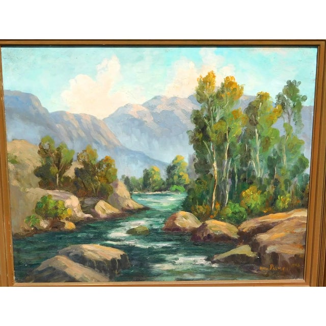 Vintage oil painting by noted La Jolla , CA artist, Ann Palmer 1889-1951. Canvas size 20 x 24, signed lower right....