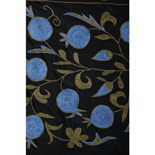 Textile Silk Suzani From Uzbekistan - Wall Hanging Decor For Sale - Image 7 of 9
