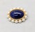 1990s Vintage 1991 Napier Book Piece Cabochon Faux-Lapis and Faux-Pearl Brooch For Sale - Image 5 of 6
