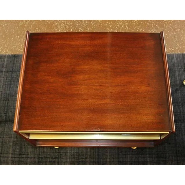 Wood 1960s ​Pair of Mid Century Modern William Hinn Swedish Walnut Night Stands For Sale - Image 7 of 12