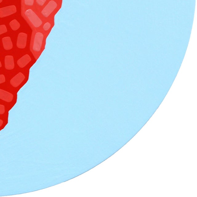 2020s Strawberry Circle - Vibrant Abstract Fruit Still Life Painting on Panel - Original Artwork by Will Beger For Sale - Image 5 of 9
