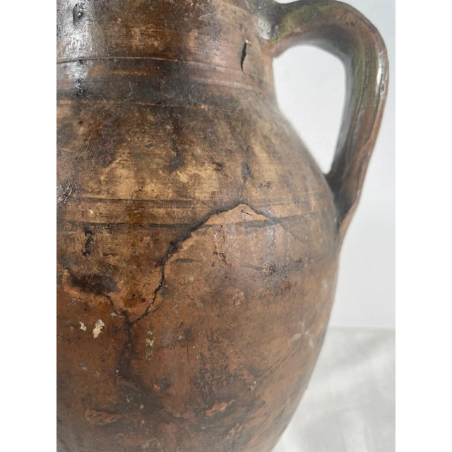 Antique Terracotta Amphora Olive Oil Pot. For Sale - Image 10 of 13