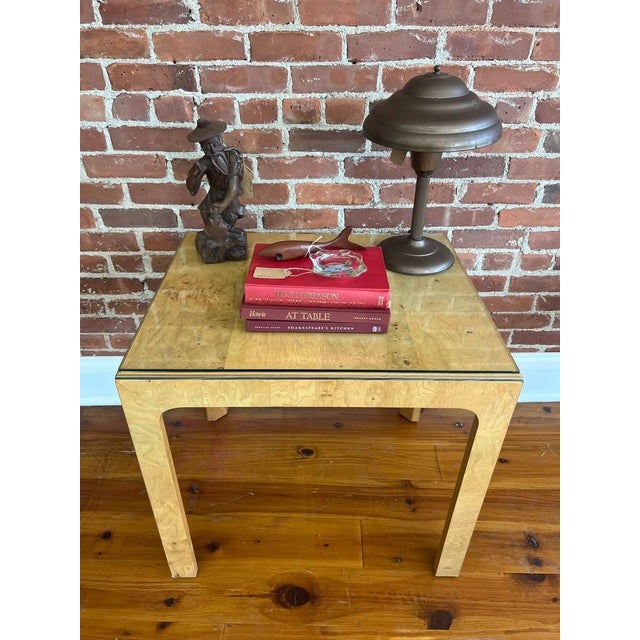 A striking pair of authentic Henredon “Scene Two” end tables dating to the 1980s, celebrated for their sculptural...