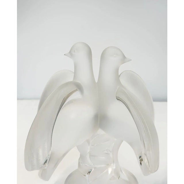 Art Nouveau 1980s Art Nouveau Lalique Crystal "Ariane" Doves Figurine For Sale - Image 3 of 6