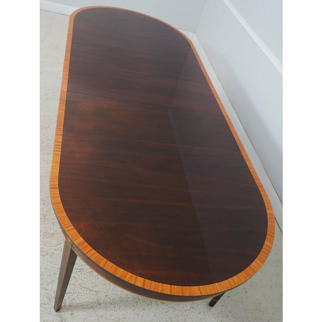 Stickley Mahogany Federal Style Inlaid Dining Table For Sale - Image 10 of 18
