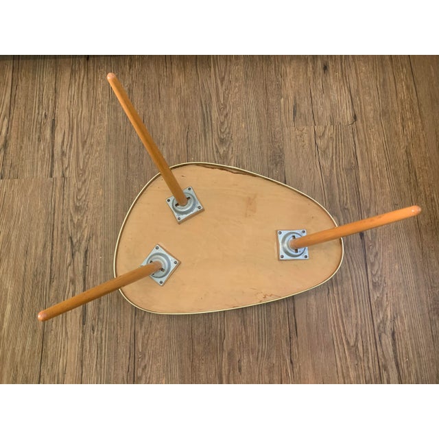 Kidney-Shaped Flower Table or Plant Stand in Formica, 1950s For Sale - Image 9 of 12