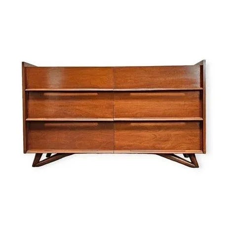 1960s Edmond Spence Mid-Century Modern Dresser With Sculpted Drawer-Length Pulls For Sale - Image 13 of 13