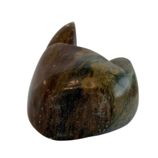 Vintage Hand-Carved Green Stone Abstract Figural Sculpture For Sale In Orlando - Image 6 of 9